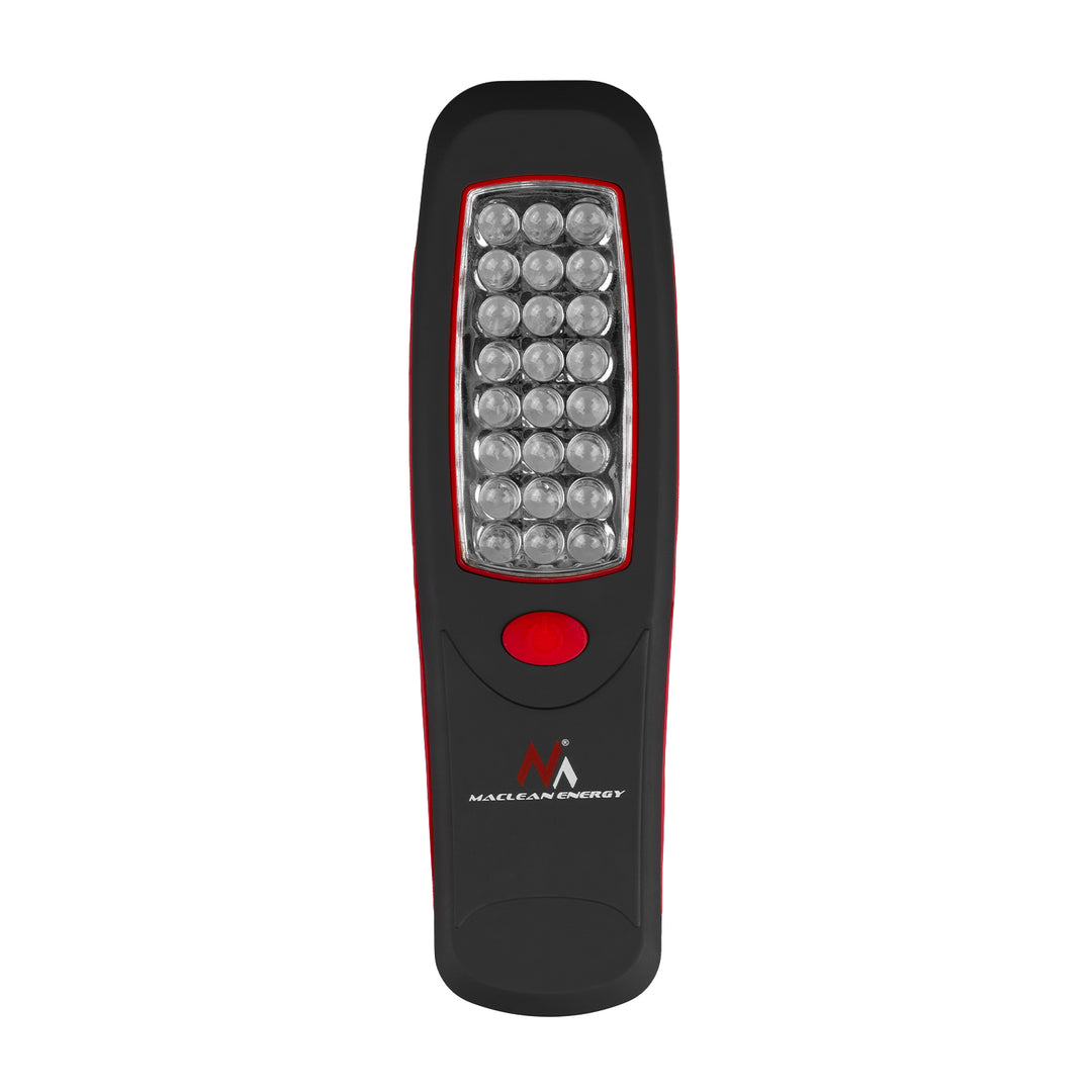 Maclean 24 LED-verkstadslampa, magnet, krok, MCE03 2 st + 6x batteri Varta Industrial LR6/AA R-06