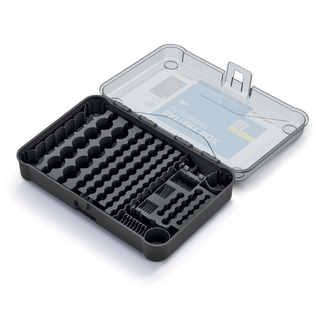 GreenBlue Varta Box GB189 batteriorganiserare + 22x Varta Industrial AA-batterier + 25x Varta Industrial AAA-batterier + 4x Varta CR2032 litiumbatterier