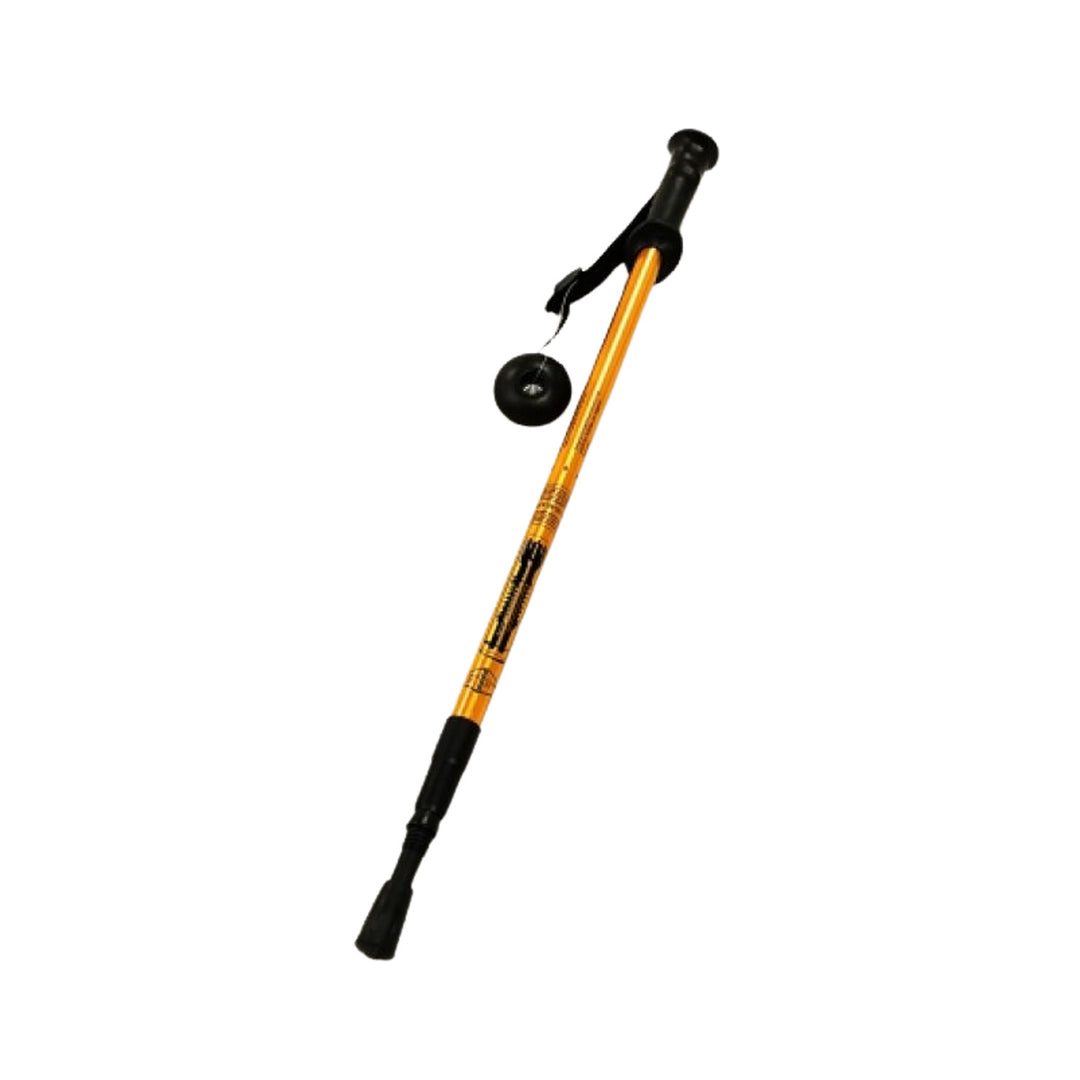 Nordic Walking-stavar i aluminium, 65–135 cm, teleskopiska, guldfärgade
