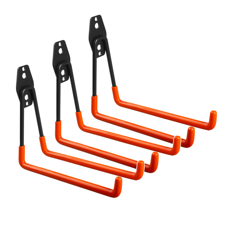 Maclean väggfäste/hängare, för däck, trädgårdsredskap, stege, slangar, cykel, maxbelastning 25 kg, MC-444, 3 stycken