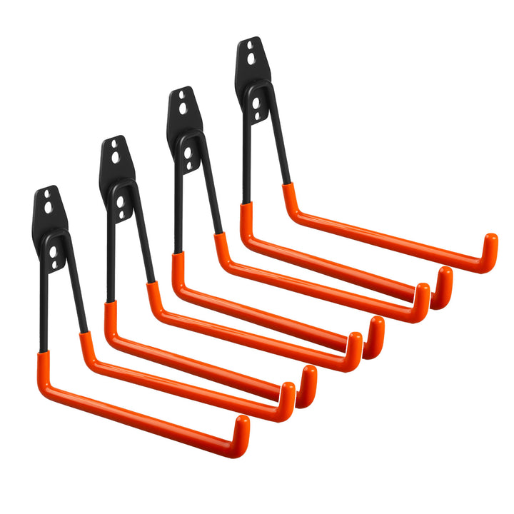 Maclean väggfäste/hängare, för däck, trädgårdsredskap, stege, slangar, cykel, maxbelastning 25 kg, MC-444, 4 stycken