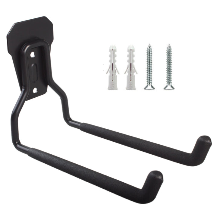 Maclean väggfäste/hängare för däck, trädgårdsredskap, stege, slangar, cyklar, stål, maxbelastning 35 kg, MC-440, 2 stycken