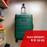 Maclean väggfäste/hängare för däck, trädgårdsredskap, stege, slangar, cyklar, stål, maxbelastning 35 kg, MC-440, 2 stycken
