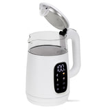 Elektrisk vattenkokare i glas med temperaturreglering 1,7 l, LED, 40–100 °C, Adler AD 1305 WS vit