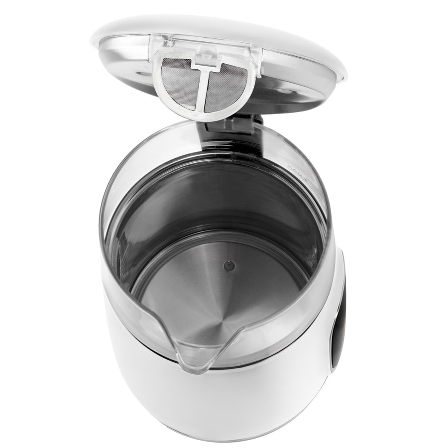 Elektrisk vattenkokare i glas med temperaturreglering 1,7 l, LED, 40–100 °C, Adler AD 1305 WS vit