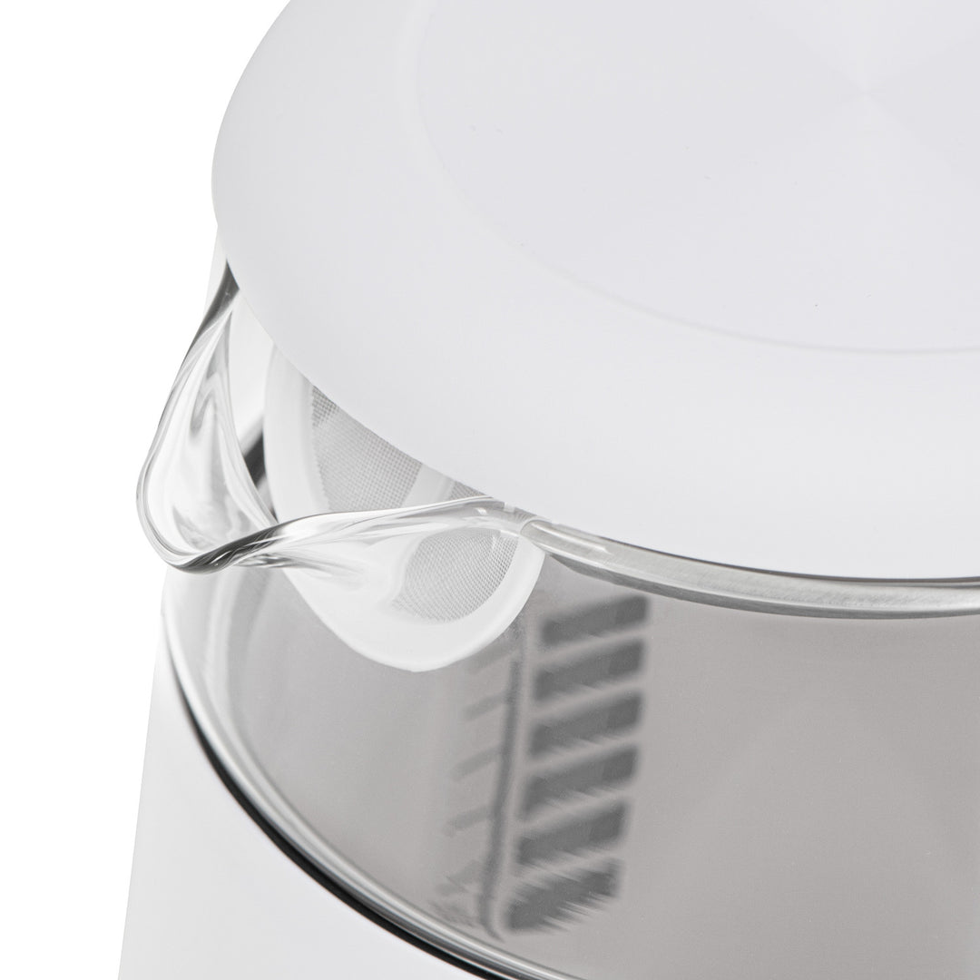 Elektrisk vattenkokare i glas med temperaturreglering 1,7 l, LED, 40–100 °C, Adler AD 1305 WS vit
