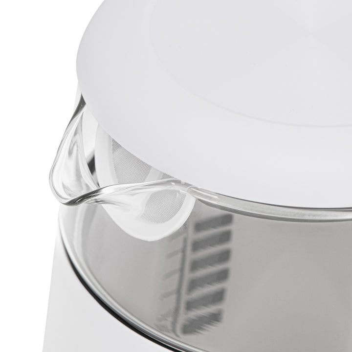 Elektrisk vattenkokare i glas med temperaturreglering 1,7 l, LED, 40–100 °C, Adler AD 1305 WS vit