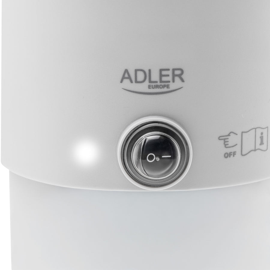 Adler vattenkokare, resevattenkokare, dubbla väggar, kapacitet 0,8 l, maxeffekt 650 W, grå, AD 1388