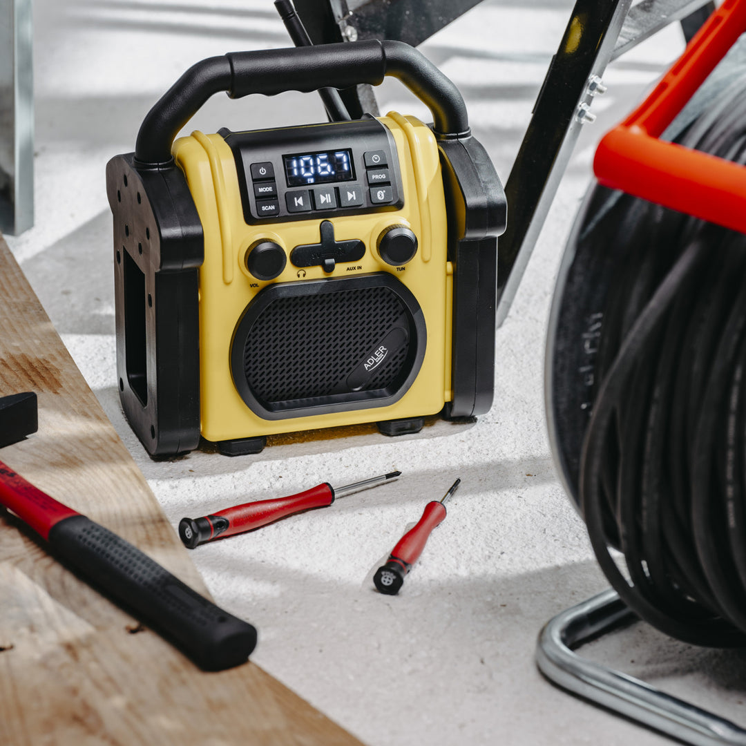 Adler byggradio, Bluetooth 5.1, IPX 54, effekt 10 W, AD 1911