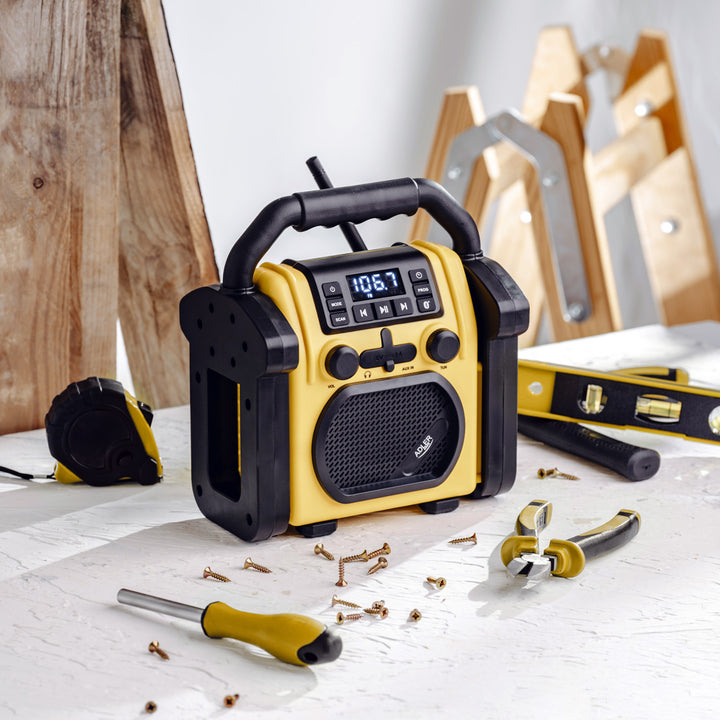 Adler byggradio, Bluetooth 5.1, IPX 54, effekt 10 W, AD 1911