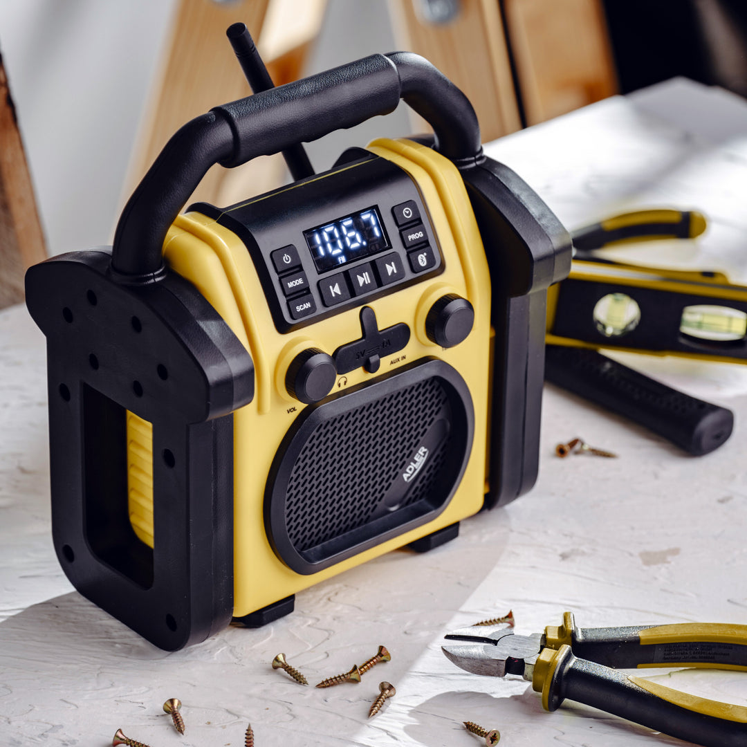 Adler byggradio, Bluetooth 5.1, IPX 54, effekt 10 W, AD 1911