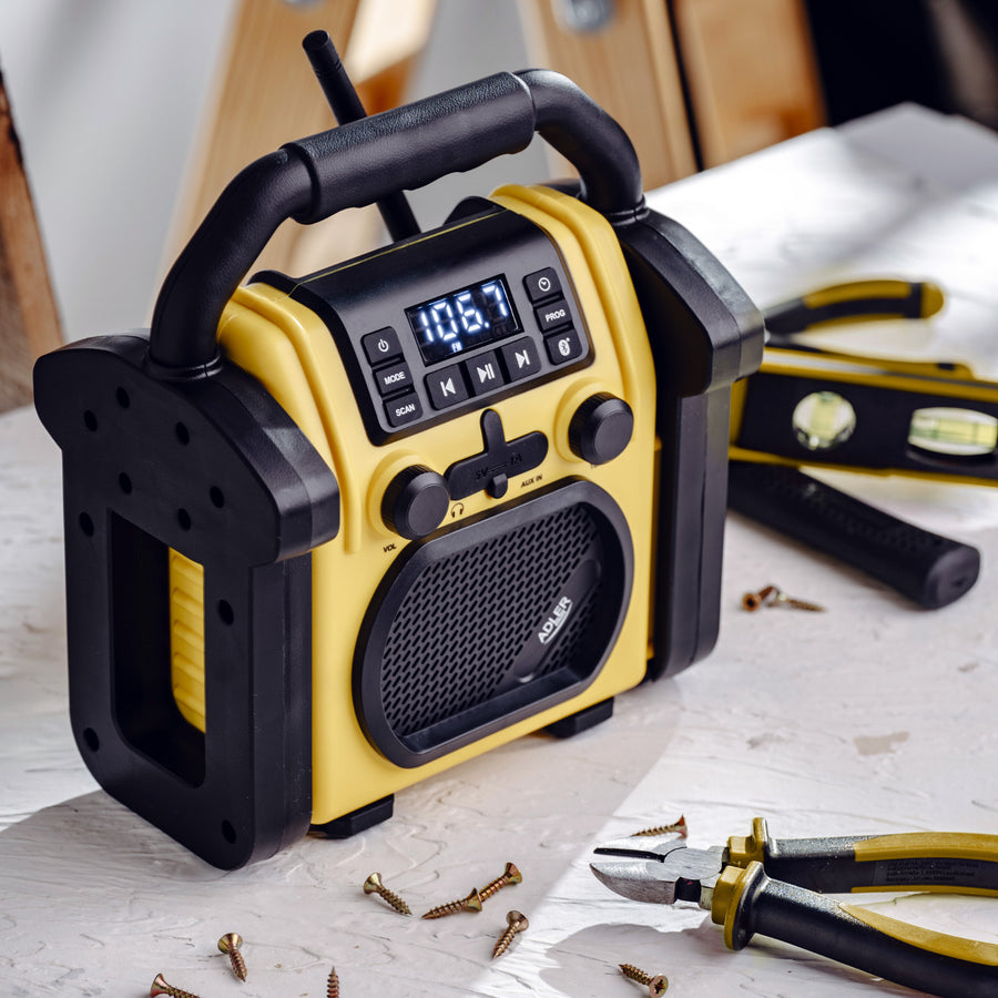 Adler byggradio, Bluetooth 5.1, IPX 54, effekt 10 W, AD 1911