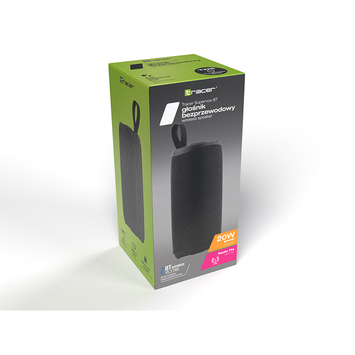 Bärbar högtalare Tracer, Bluetooth 5.3, RMS-effekt 20 W, IPX4, svart, TRAGLO47686