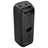 Stor Bluetooth-högtalare, 120 W RMS/1400 W PMPO, två 8-tums högtalare, equalizer, karaokefunktion, MP3/microSD-kort, USB, AUX, BT 5.3+EDR, display, LED, inbyggt batteri, fjärrkontroll, MT3185