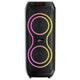 Stor Bluetooth-högtalare, 120 W RMS/1400 W PMPO, två 8-tums högtalare, equalizer, karaokefunktion, MP3/microSD-kort, USB, AUX, BT 5.3+EDR, display, LED, inbyggt batteri, fjärrkontroll, MT3185