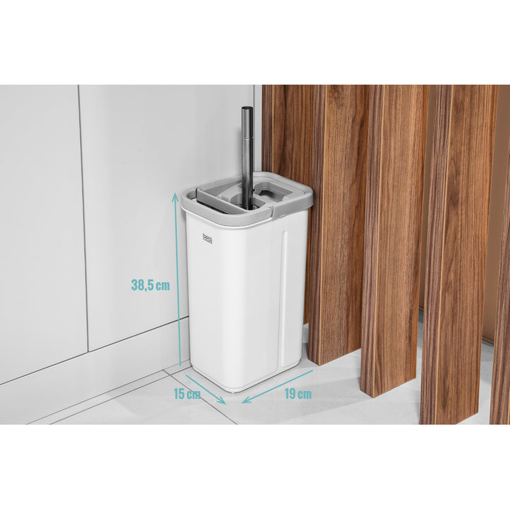 Teesa platt mopp, tvåkammars hink, volym 5,7 l, New Clean R13, Teesa