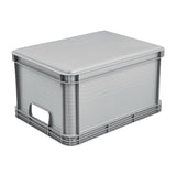 Robert Keeper transportbehållare, volym 20 liter, grå, livsmedelsgodkänd, lätt och hållbar, bärförmåga upp till 30 kg