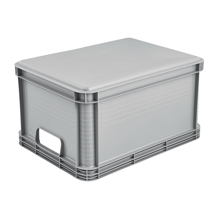 Robert Keeper transportbehållare, volym 20 liter, grå, livsmedelsgodkänd, lätt och hållbar, bärförmåga upp till 30 kg