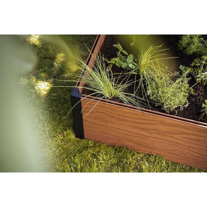 Keter Maple trädgårdsrand, plast, brun, mått 106x106x32 cm, väderbeständig, 249299