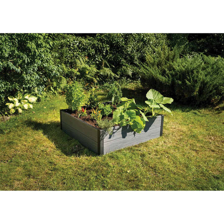 Keter Maple trädgårdsrand, plast, grå, mått 106x106x32 cm, väderbeständig, 249298