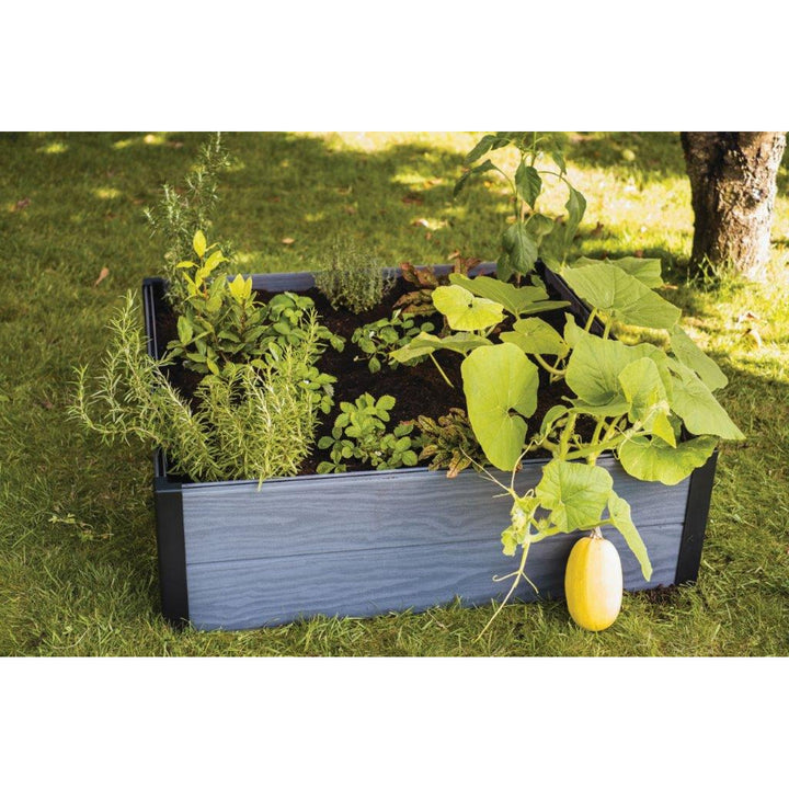 Keter Maple trädgårdsrand, plast, grå, mått 106x106x32 cm, väderbeständig, 249298