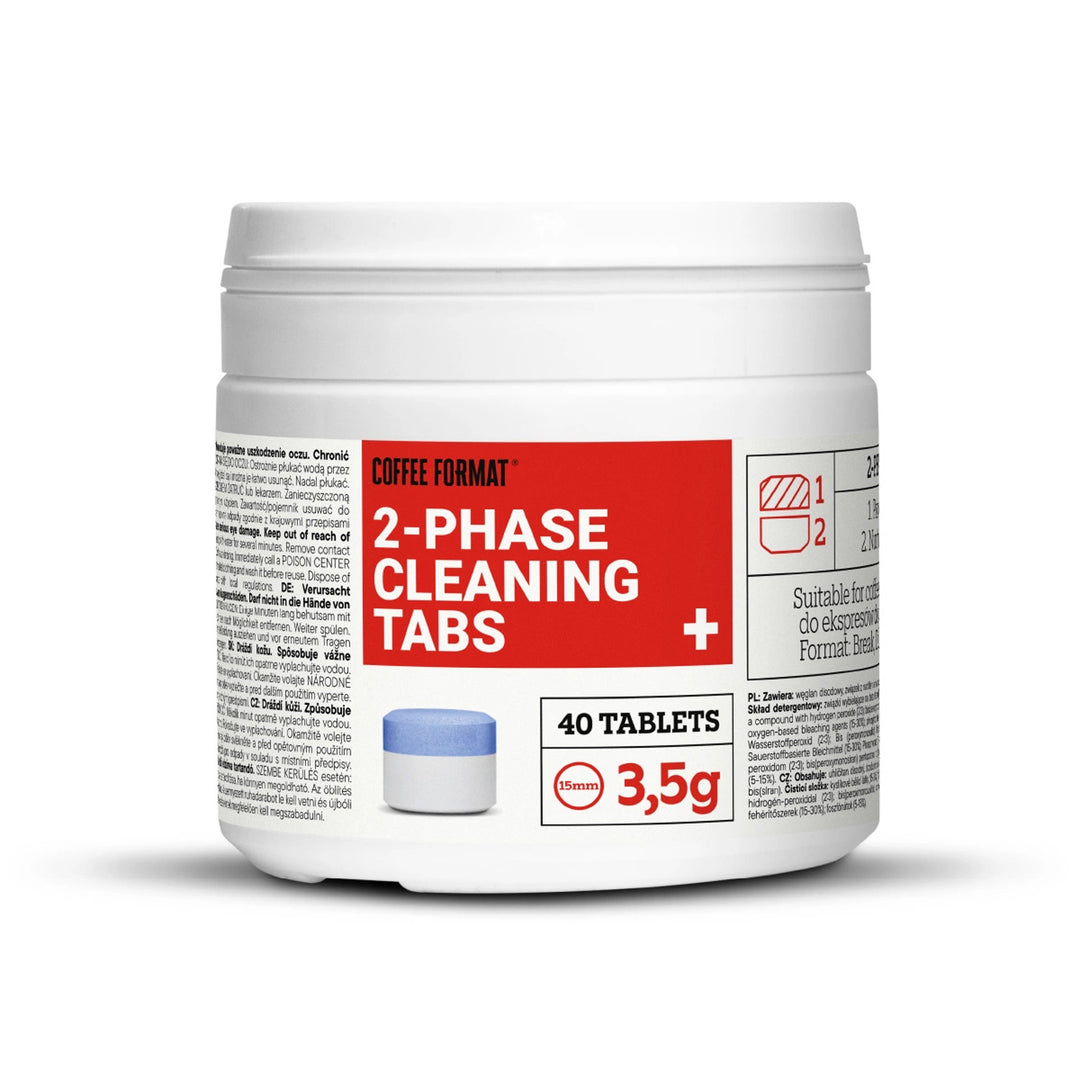 Tabletter för rengöring av kaffemaskin, 2-phase Cleaning TABS+ 40x3,5g Coffee Format