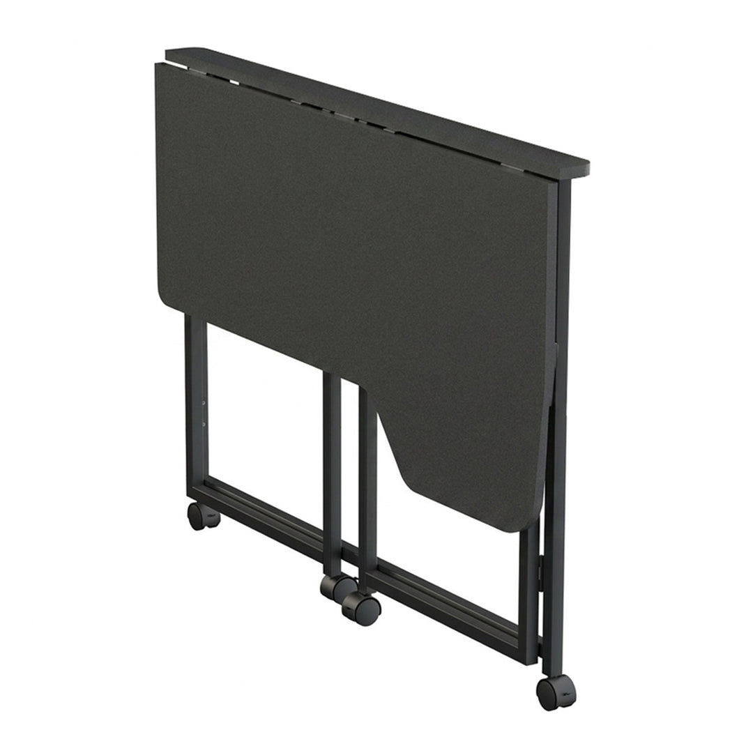 Maclean hopfällbart skrivbord, svart, flyttbart, 100x65 cm, max. 50 kg, vinklat, L-form, MC-1250 L/B