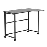 Maclean hopfällbart skrivbord, svart, flyttbart, 100x65 cm, max. 50 kg, vinklat, L-form, MC-1250 L/B