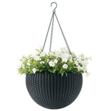 Hängande blomkruka Keter Sphere Planter, färg antracit, 3 st