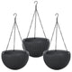 Hängande blomkruka Keter Sphere Planter, färg antracit, 3 st