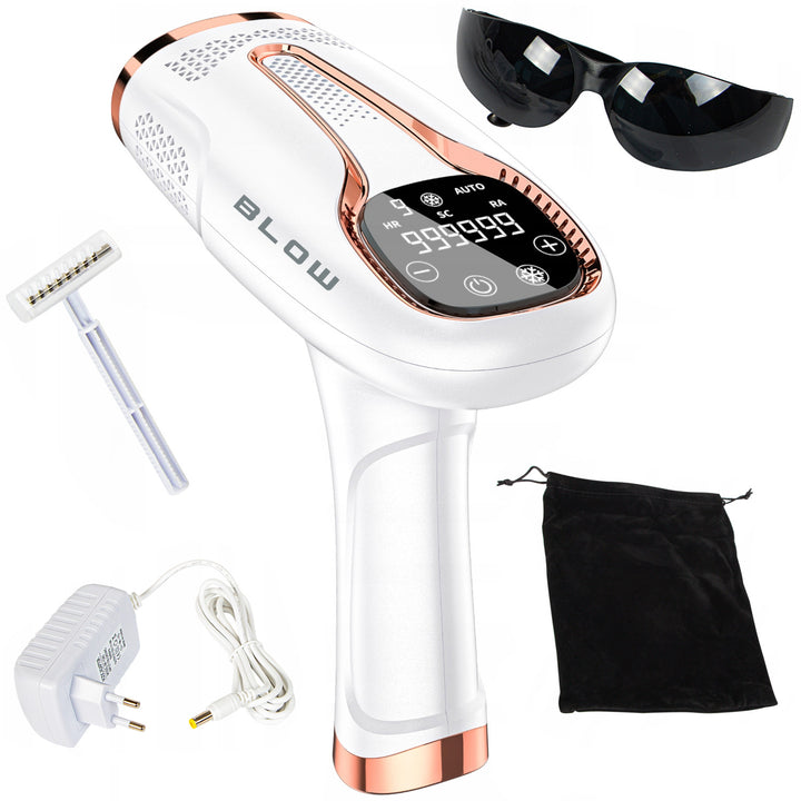 IPL Blow-ljusdepilator, Ice Cool-funktion, 9 effektnivåer, inbyggt UV-filter, automatisk blinkläge, långvarig effektivitet, 44-480#