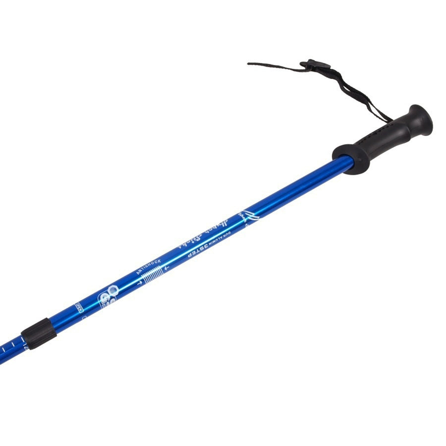 Teleskopiska nordic walking-stavar i aluminium, 65–135 cm, blå, 2 par