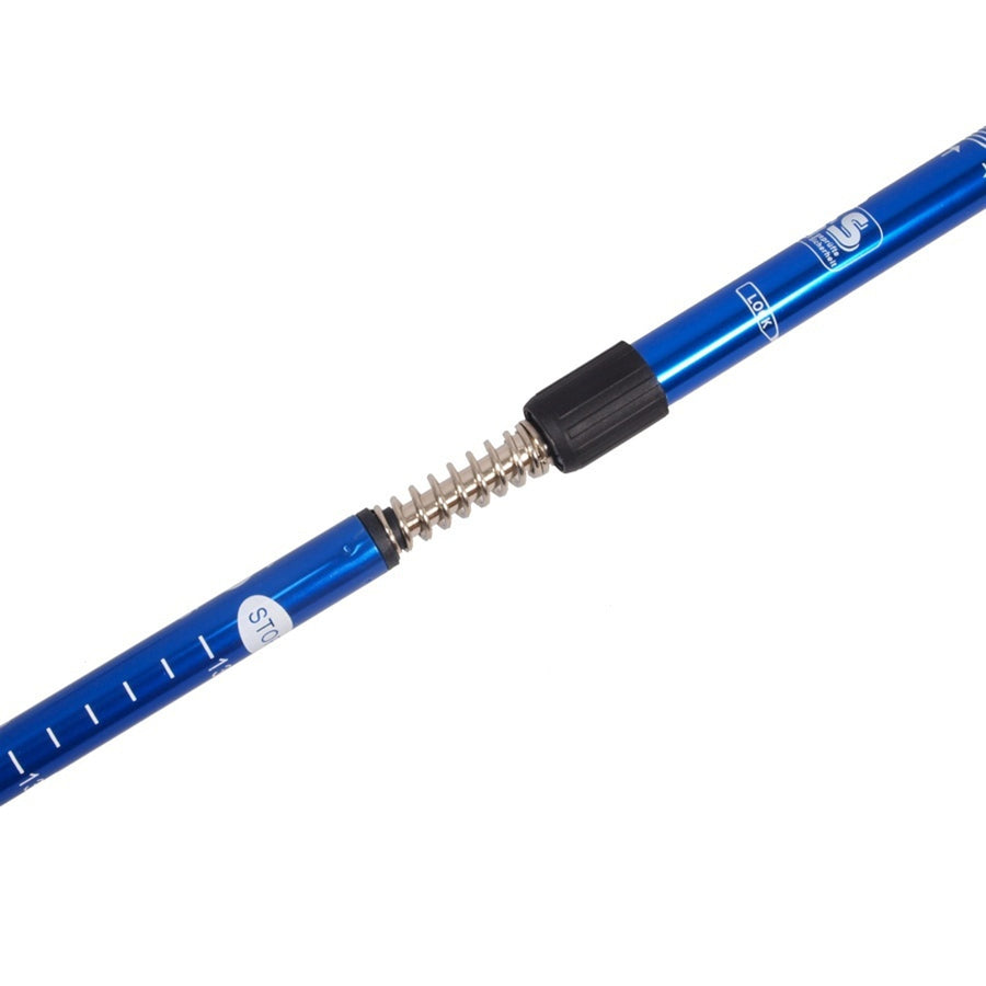 Teleskopiska nordic walking-stavar i aluminium, 65–135 cm, blå, 2 par