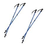 Teleskopiska nordic walking-stavar i aluminium, 65–135 cm, blå, 2 par