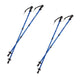 Teleskopiska nordic walking-stavar i aluminium, 65–135 cm, blå, 2 par