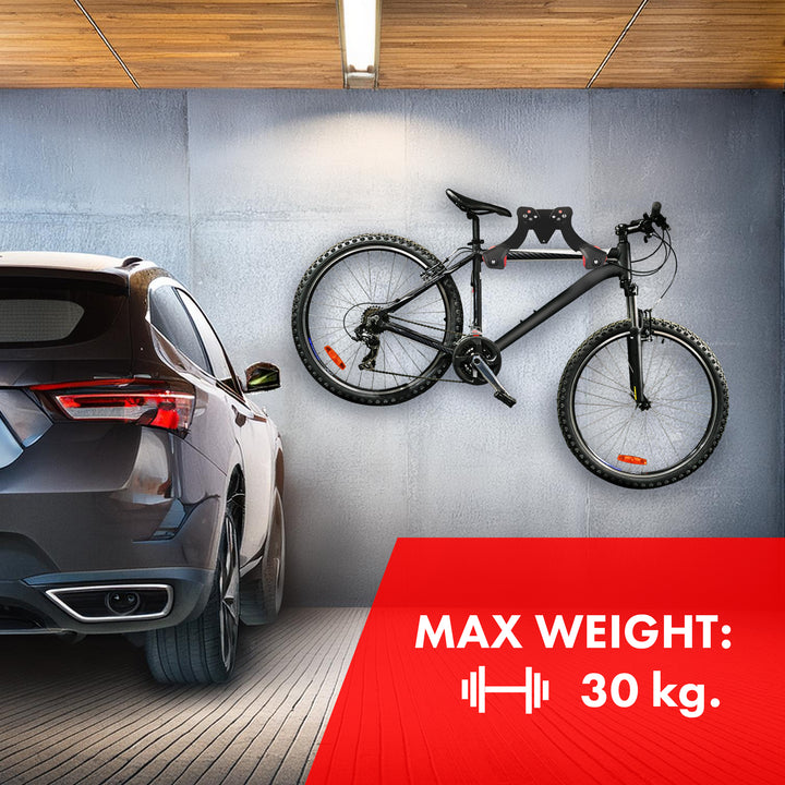 Maclean cykelväggshållare, stål, max. belastning 30 kg, MC-449, 3 st.