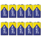 10 st R9V-batterier R-9 6LR61 9V R-9 alkaliska Varta Industrial Pro