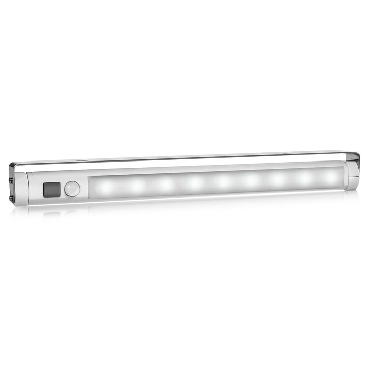 2 st Maclean LED-kökslampor, för montering under skåp, 9 SMD-lampor, batteridrivna, PIR-sensor med på/av-funktion, MCE166 + 6 st batterier R-06/R06/AA/LR06 1,5 V VARTA Longlife Power