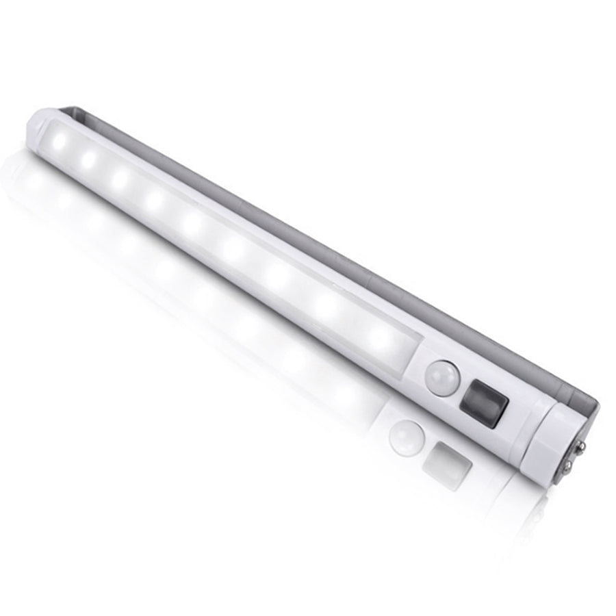 2 st Maclean LED-kökslampor, för montering under skåp, 9 SMD-lampor, batteridrivna, PIR-sensor med på/av-funktion, MCE166 + 6 st batterier R-06/R06/AA/LR06 1,5 V VARTA Longlife Power