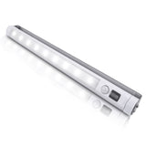 2 st Maclean LED-kökslampor, för montering under skåp, 9 SMD-lampor, batteridrivna, PIR-sensor med på/av-funktion, MCE166 + 6 st batterier R-06/R06/AA/LR06 1,5 V VARTA Longlife Power