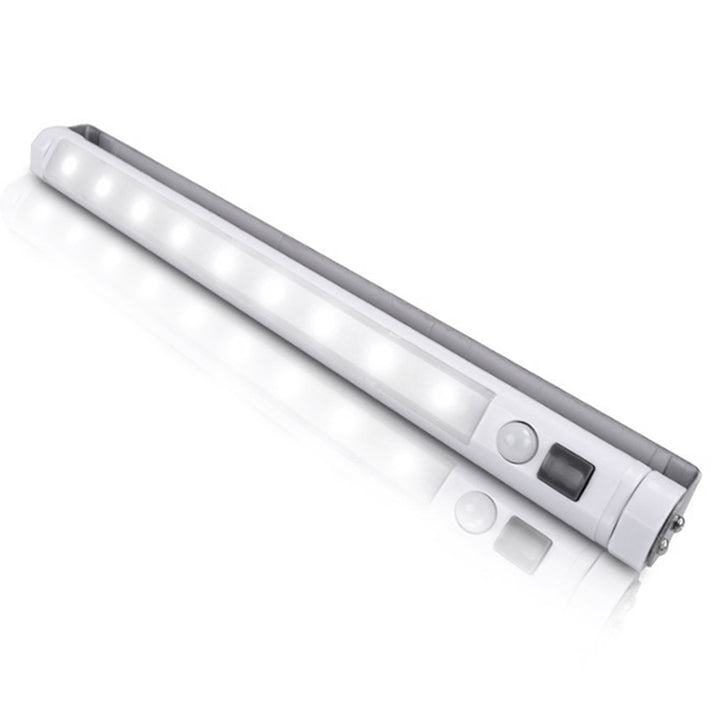 2 st Maclean LED-kökslampor, för montering under skåp, 9 SMD-lampor, batteridrivna, PIR-sensor med på/av-funktion, MCE166 + 6 st batterier R-06/R06/AA/LR06 1,5 V VARTA Longlife Power