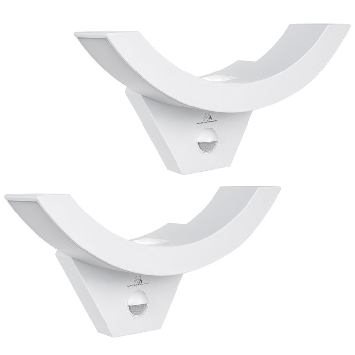 Maclean LED-lampa med rörelsesensor, PIR-sensor, vit, 10 W, IP54, 800 lm, MCE290 W, 2 st