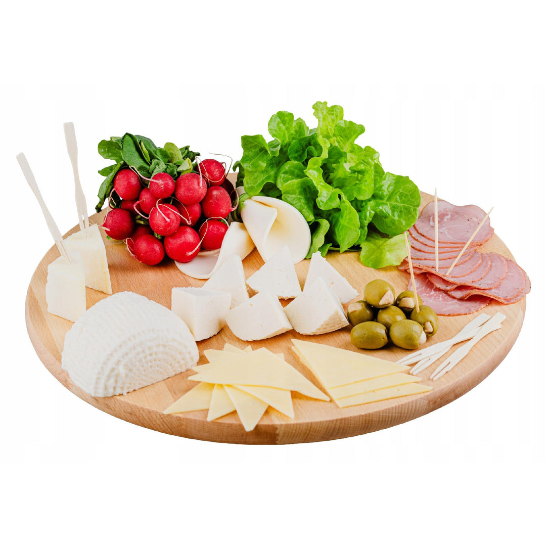 Practic-vridbricka för servering av snacks och pizza, bokträ, diameter 40 cm, 20090700