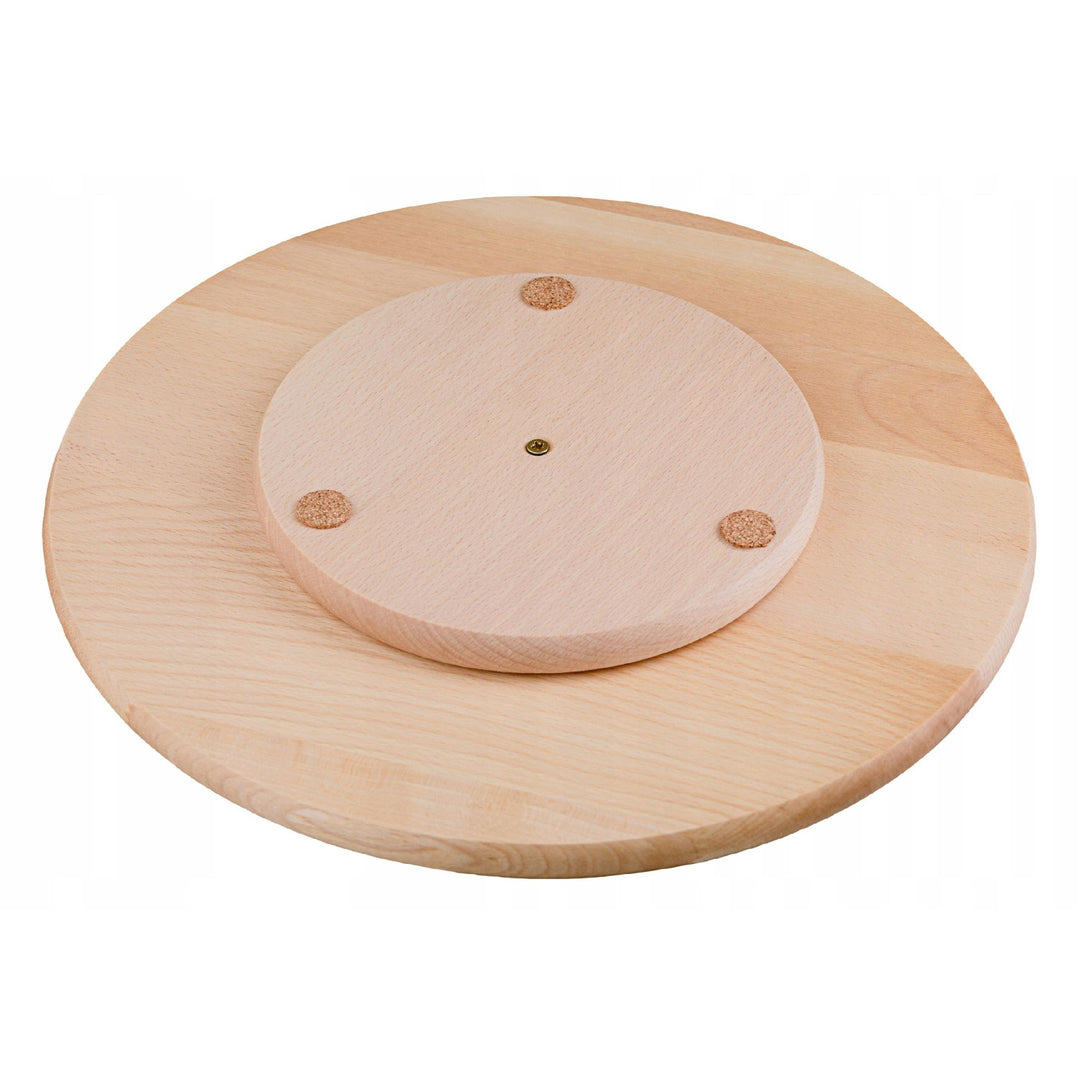 Practic-vridbricka för servering av snacks och pizza, bokträ, diameter 40 cm, 20090700