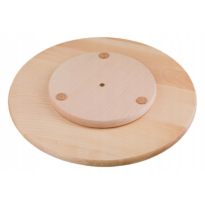 Practic-vridbricka för servering av snacks och pizza, bokträ, diameter 40 cm, 20090700