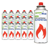 16 gaspatroner à 227 g GreenBlue. Certifikat: Pi 0875, uppfyller standarden EN 417, butan, användningstemperatur -10 °C till +40 °C, GB227