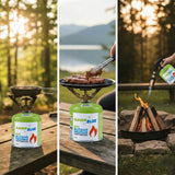 6 st. GreenBlue-gaspatroner à 500 g. Certifikat: Pi 0437, uppfyller EN417, butan-propan, användningstemperatur -10 °C till +40 °C, gängad ventil 7/16'' GB499