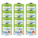 12 gaspatroner à 500 g GreenBlue. Certifikat: Pi 0437, uppfyller EN417, butan-propan, användningstemperatur -10 °C till +40 °C, gängad ventil 7/16'' GB499