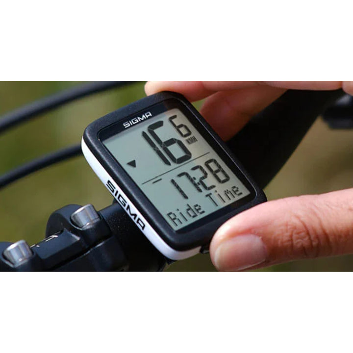 Cykelcomputer Sigma BC 10.0 WR, vattentät, väderbeständig, stor och tydlig display, 10 funktioner