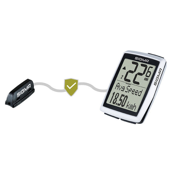 Cykelcomputer Sigma BC 12.0 WL, vattentät, väderbeständig, stor och tydlig display, 12 funktioner